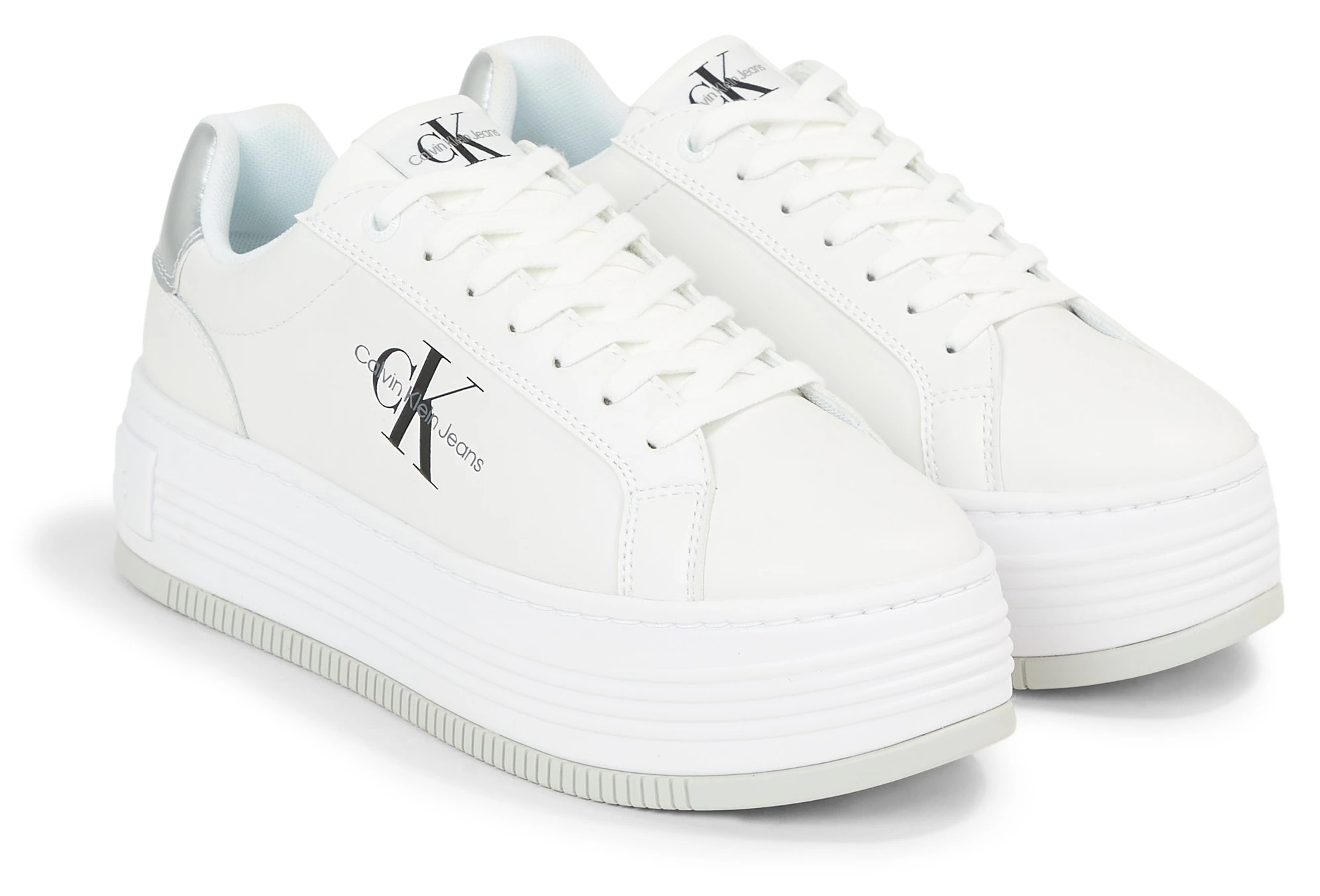 Calvin Klein Jeans Plateausneaker "BOLD PLATF LOW LACE LTH ML MTL", mit sei günstig online kaufen