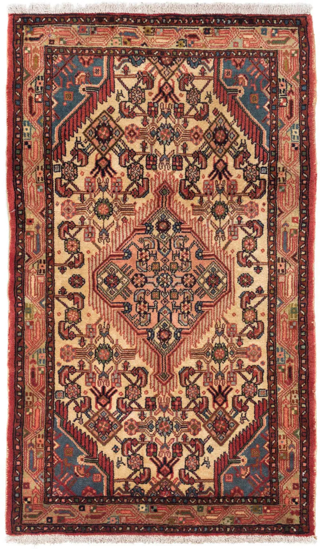 morgenland Wollteppich »Hosseinabad Medaillon Rosso 126 x 83 cm«, rechtecki günstig online kaufen