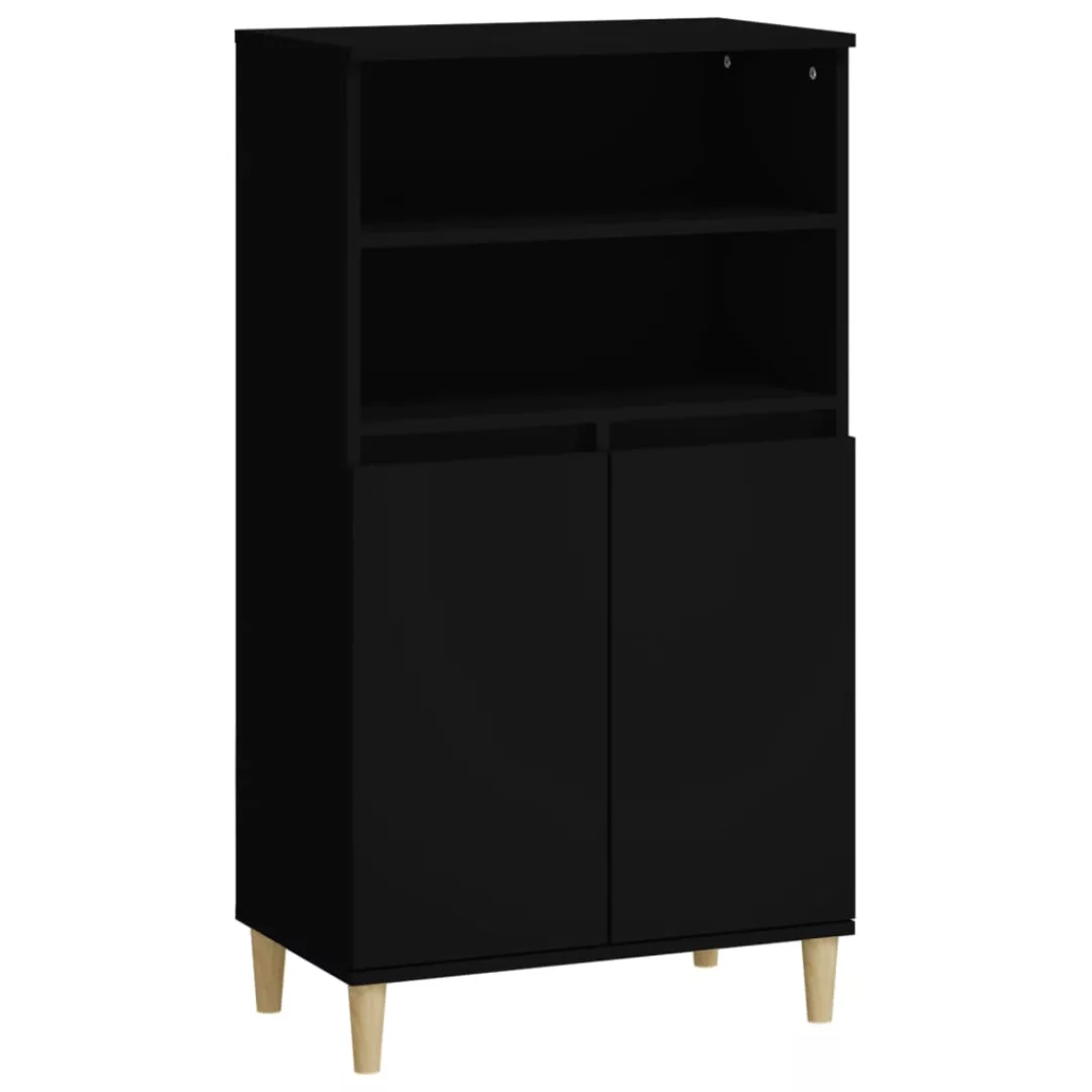 Vidaxl Highboard Schwarz 60x36x110 Cm Holzwerkstoff günstig online kaufen