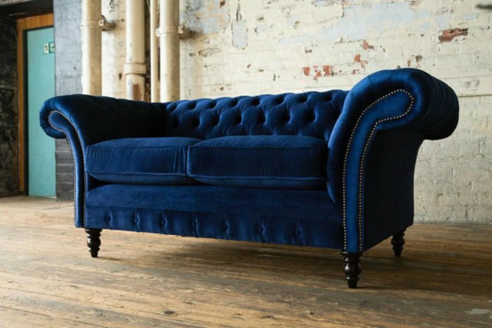 Xlmoebel 2-Sitzer Zweisitziges Polsterdesigner-Sofa Chesterfield-Stil Couch günstig online kaufen