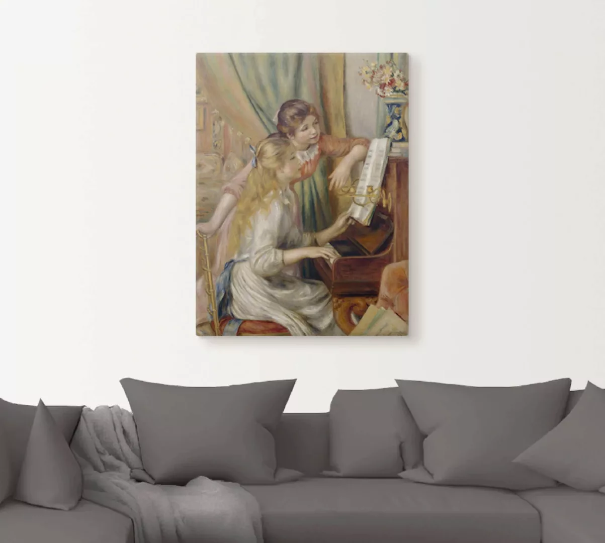 Artland Leinwandbild "Zwei Mädchen am Klavier", Kind, (1 St.), auf Keilrahm günstig online kaufen