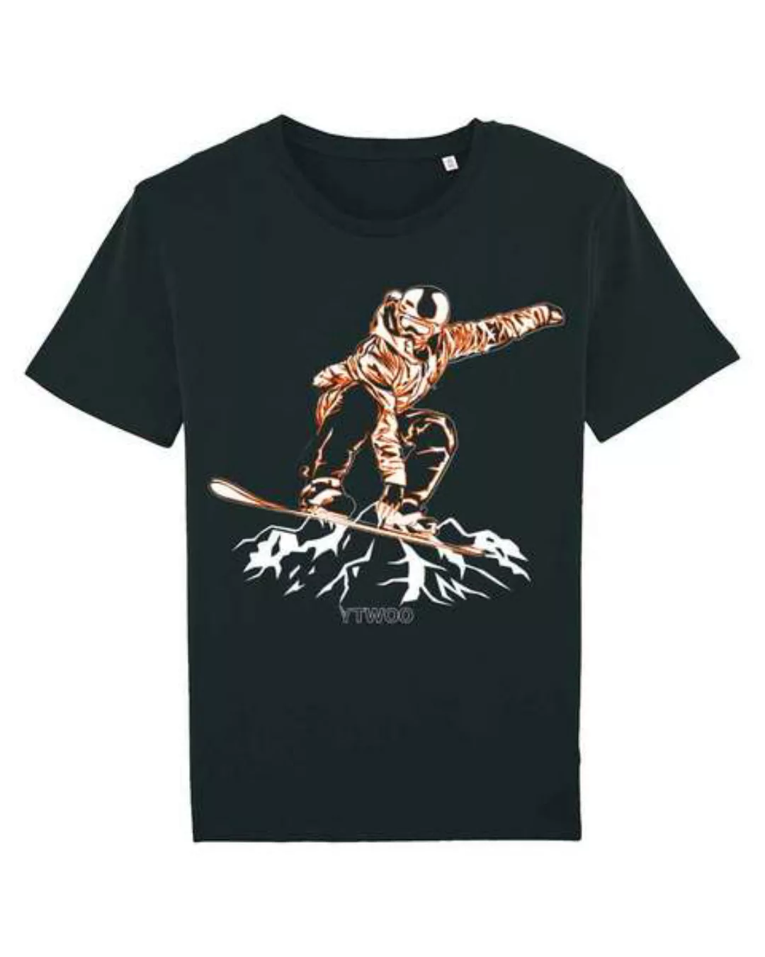 Bio Tshirt Mit Snowbord In Indy Grab Style Als Motiv. Bio Shirt günstig online kaufen