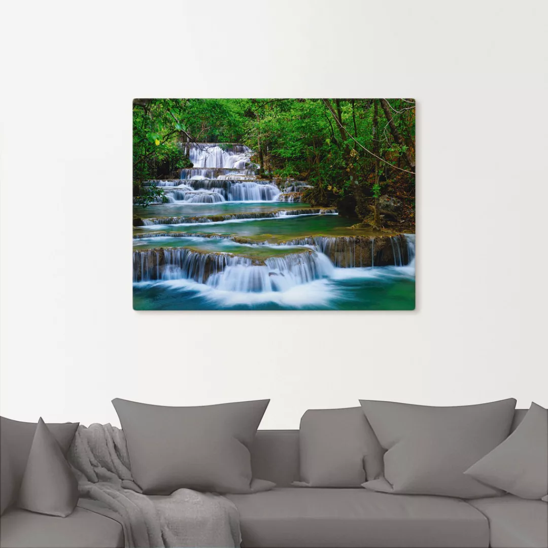 Artland Wandbild »Tiefen Wald Wasserfall«, Gewässer, (1 St.) günstig online kaufen