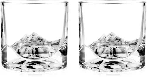 LIITON Whiskyglas »Denali"«, (Set, 2 tlg.), dicker Glasboden als Bergmotiv, günstig online kaufen