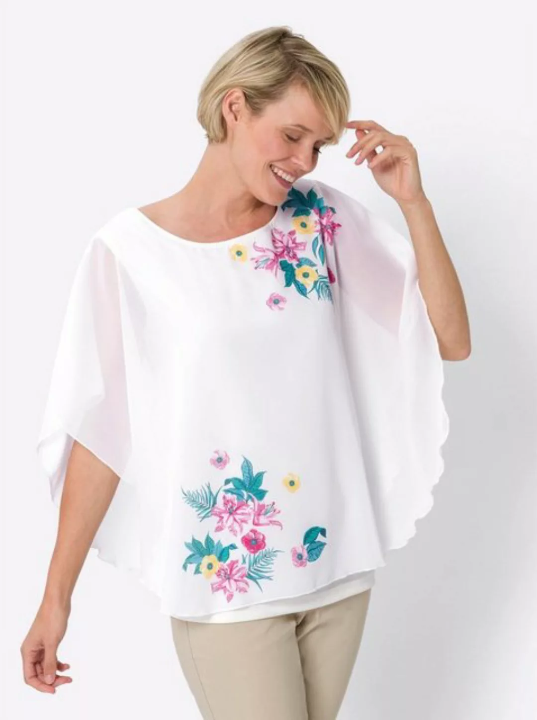 Sieh an! Klassische Bluse Georgettebluse günstig online kaufen