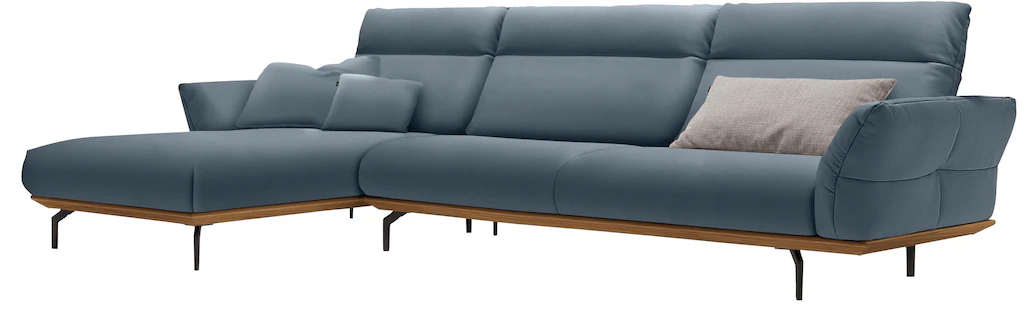 Creation BY ROLF BENZ Ecksofa »CR.460«, Sockel in Nussbaum, Winkelfüße in U günstig online kaufen