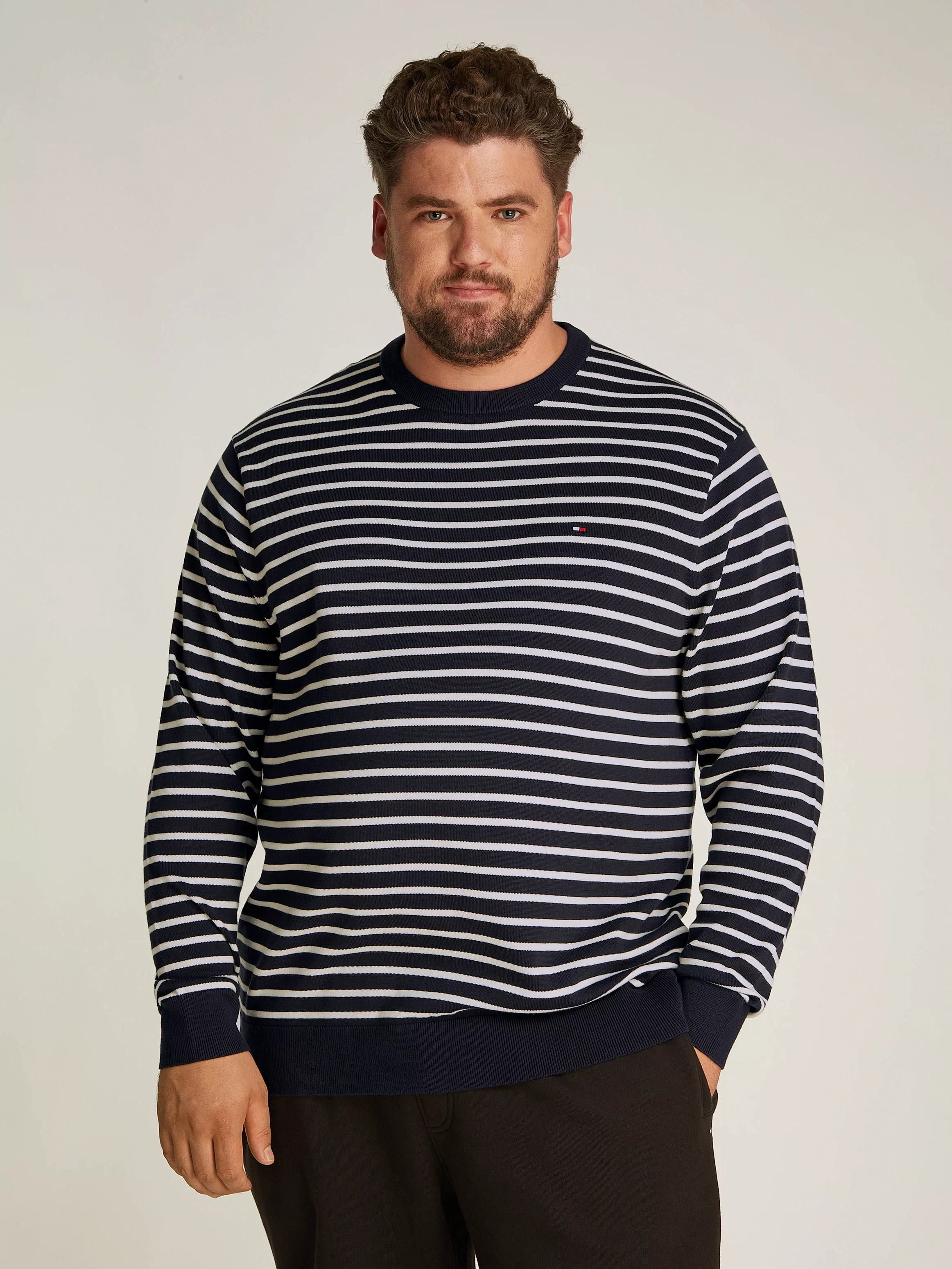 Tommy Hilfiger Big & Tall Rundhalspullover "BT-ESSENTIAL COTTON CREW NECK-B günstig online kaufen