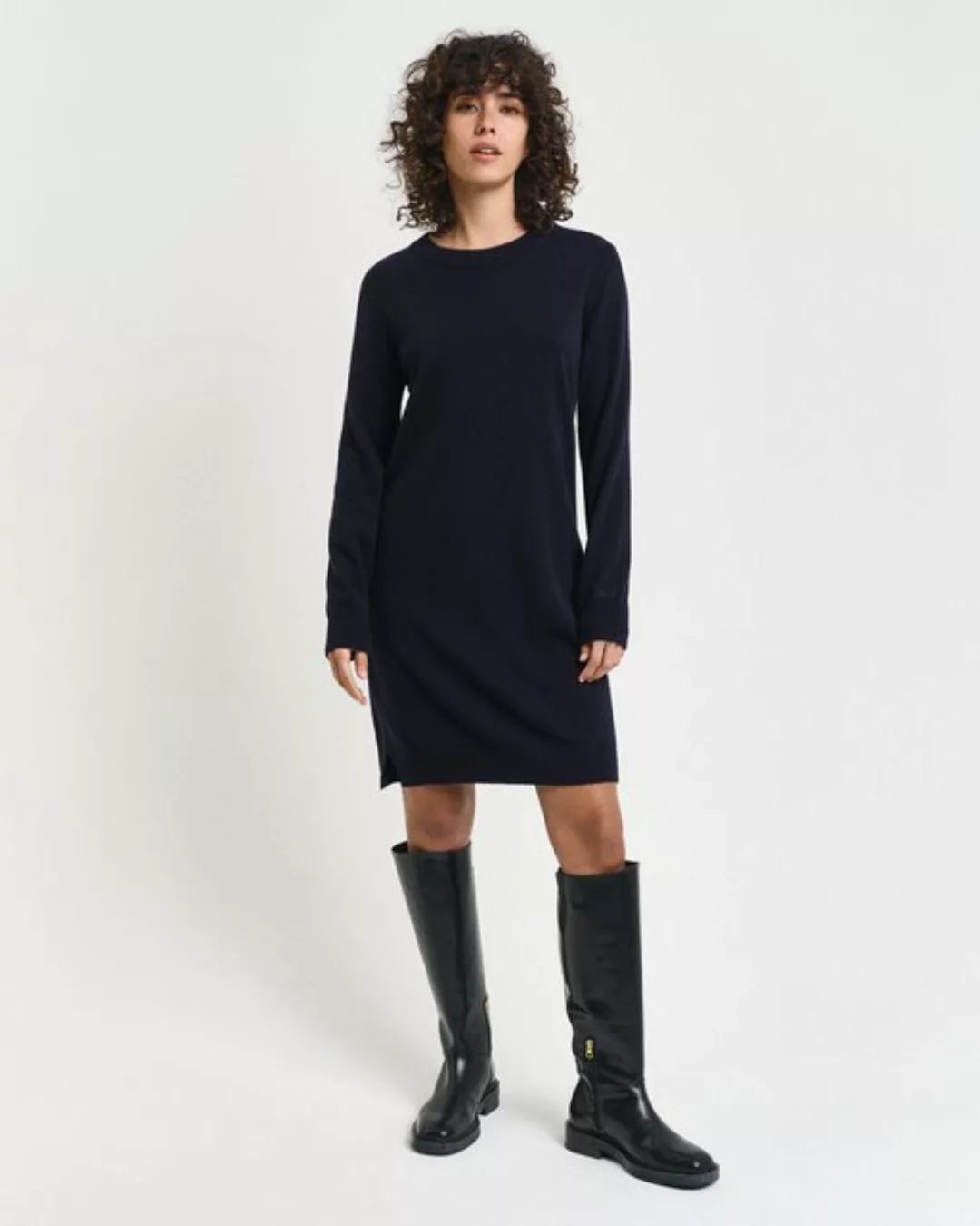 Gant Strickkleid SUPERFINE LAMBSWOOL DRESS mit Seitenschlitzen günstig online kaufen