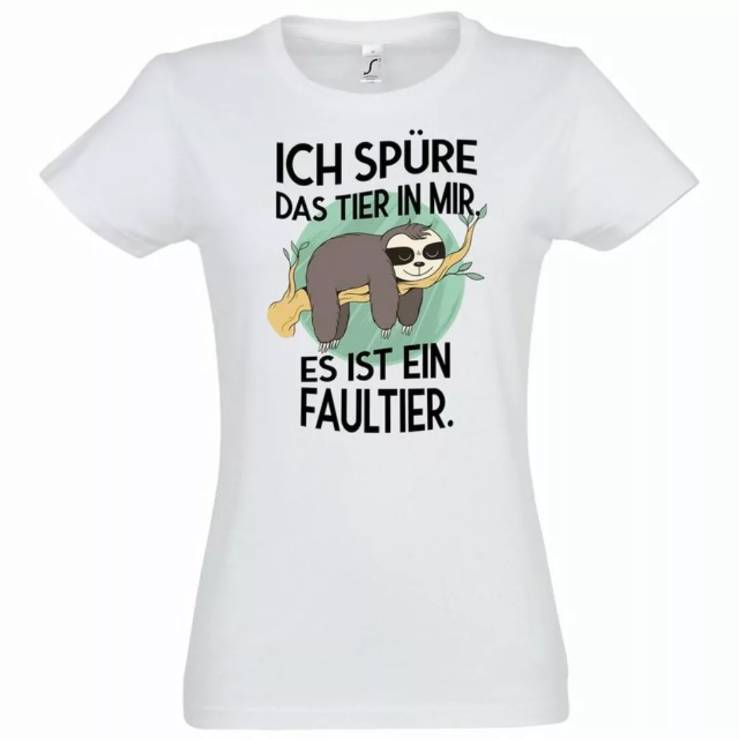 Youth Designz T-Shirt Das Tier in mir Faultier Damen T-Shirt mit trendigem günstig online kaufen