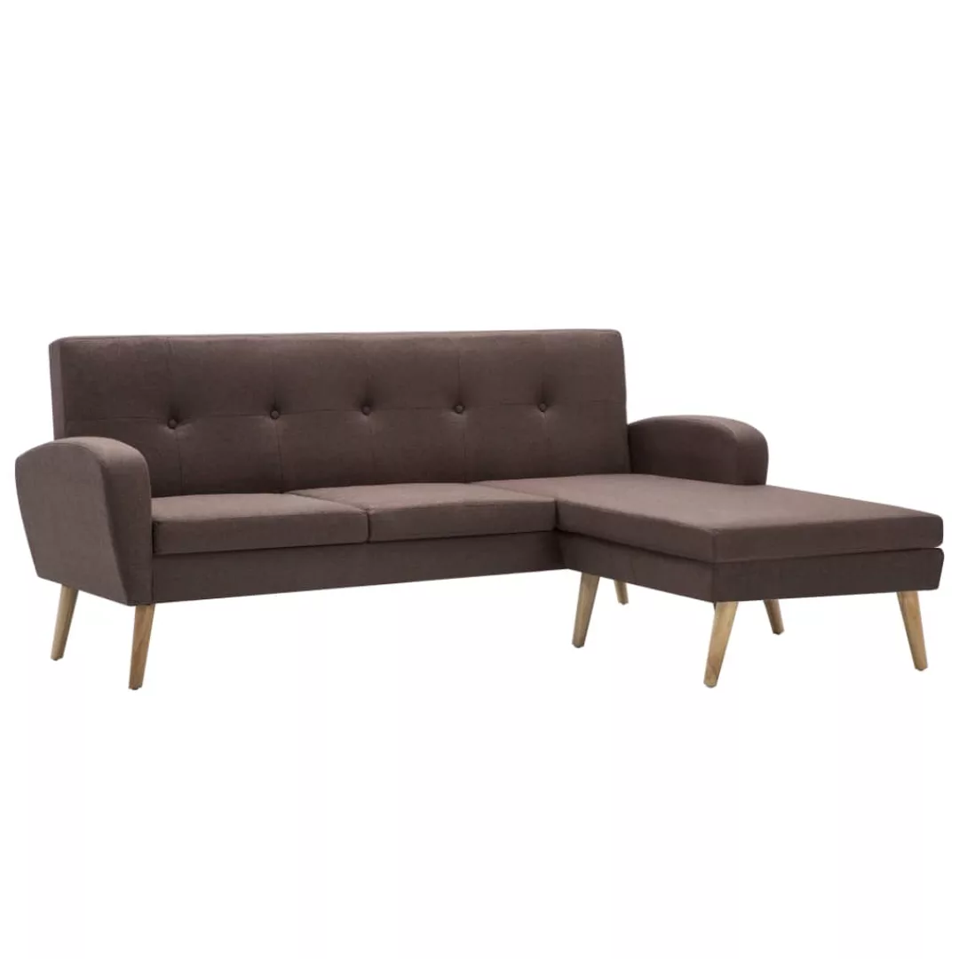 Sofa In L-form Stoffbezug 186 X 136 X 79 Cm Braun günstig online kaufen