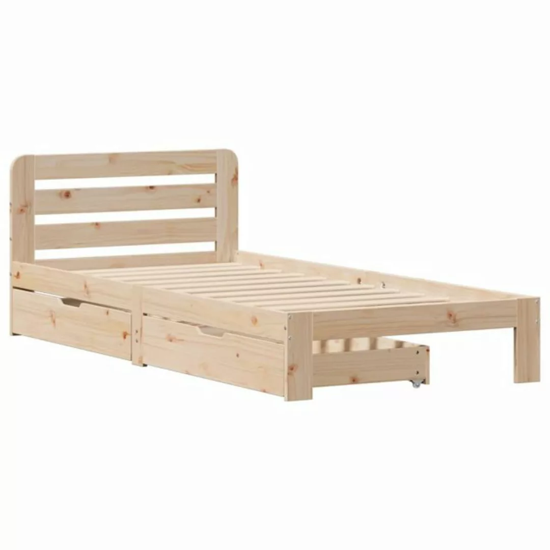 vidaXL Bett Massivholzbett ohne Matratze 75x190 cm Kiefernholz günstig online kaufen