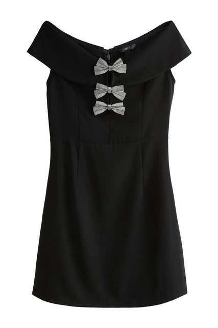 Next Minikleid Bardot-Minikleid mit Glitzer und Schleife (1-tlg) günstig online kaufen