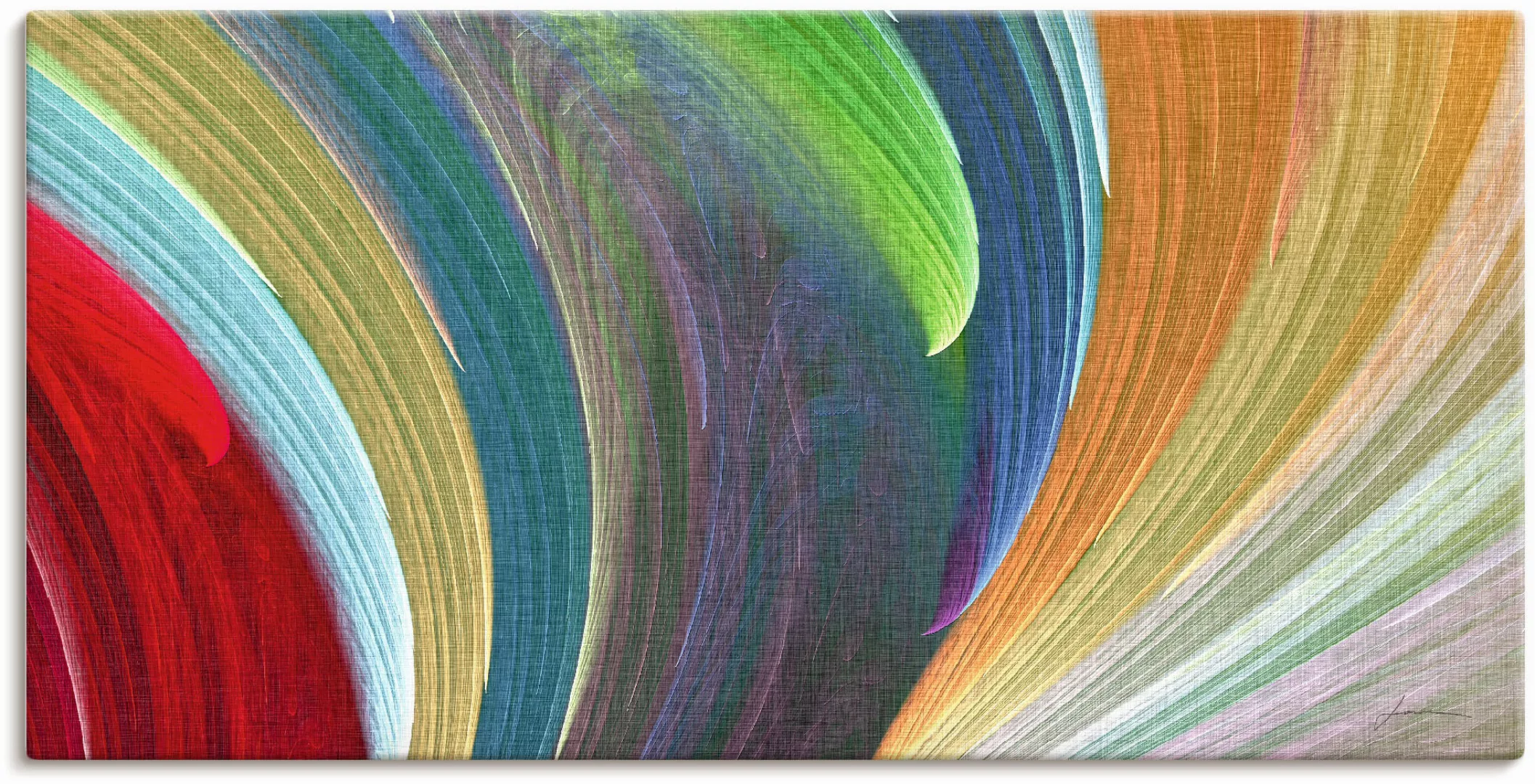 Artland Leinwandbild "Windwellen III", Muster, (1 St.), auf Keilrahmen gesp günstig online kaufen