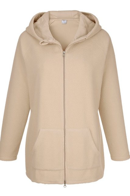 TruYou Sweatjacke Fleece-Hoodiejacke 2-Wege-Zipper Kängurutasche günstig online kaufen