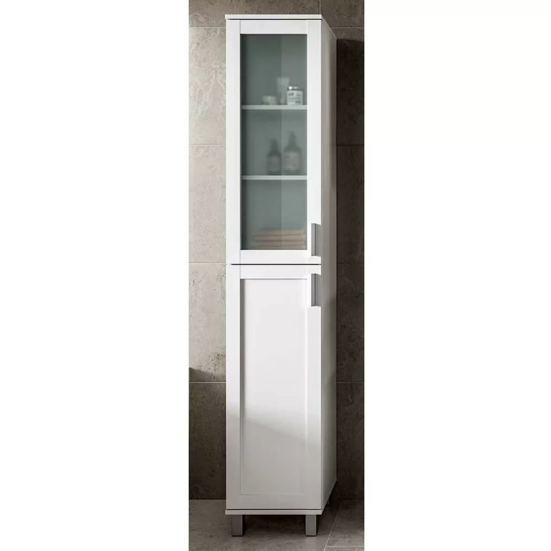 Weiße Badezimmervitrine in modernem Design 189 cm hoch günstig online kaufen