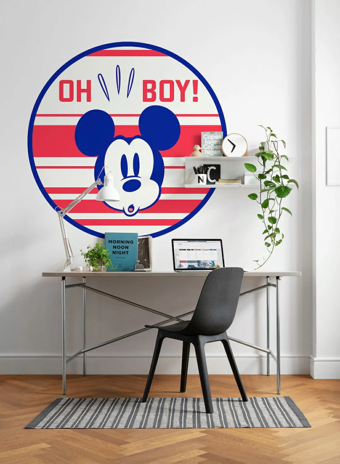 Komar Wandtattoo "Mickey Oh Boy", (1 St.), 125x125 cm (Breite x Höhe), rund günstig online kaufen