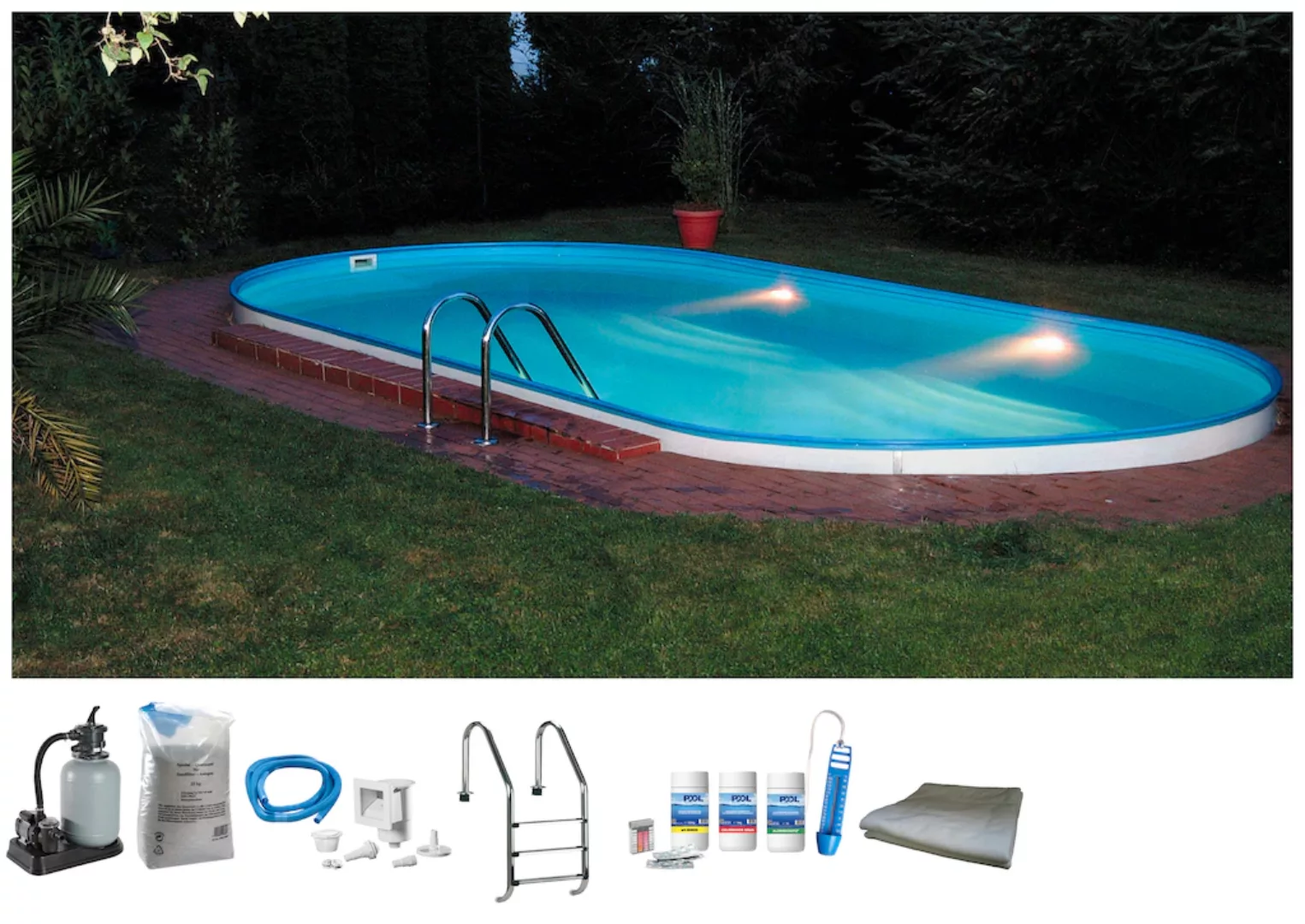 my POOL BWT Ovalpool "PREMIUM mit blauer Innenfolie", (Komplett-Set, 7 tlg. günstig online kaufen