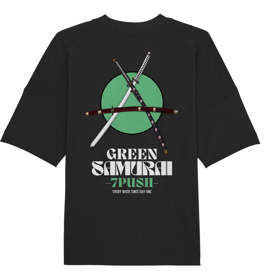 7Push T-Shirt Green Samurai Backprint - Organic Oversize T-Shirt (1-tlg) 10 günstig online kaufen