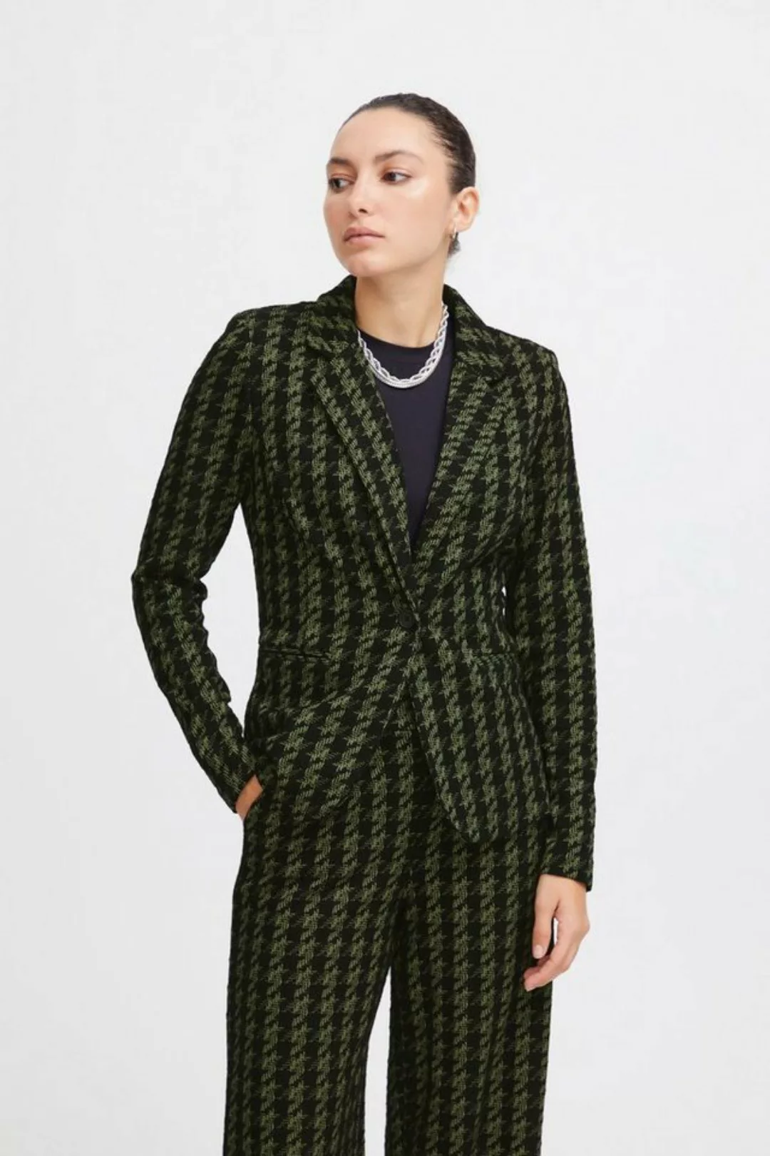 Ichi Kurzblazer IHKATE HOUNDSTOOTH BL günstig online kaufen