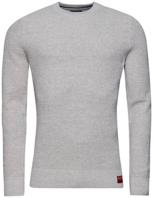 Superdry Strickpullover TEXTURED CREW KNIT JUMPER mit strukturiertem Waffel günstig online kaufen