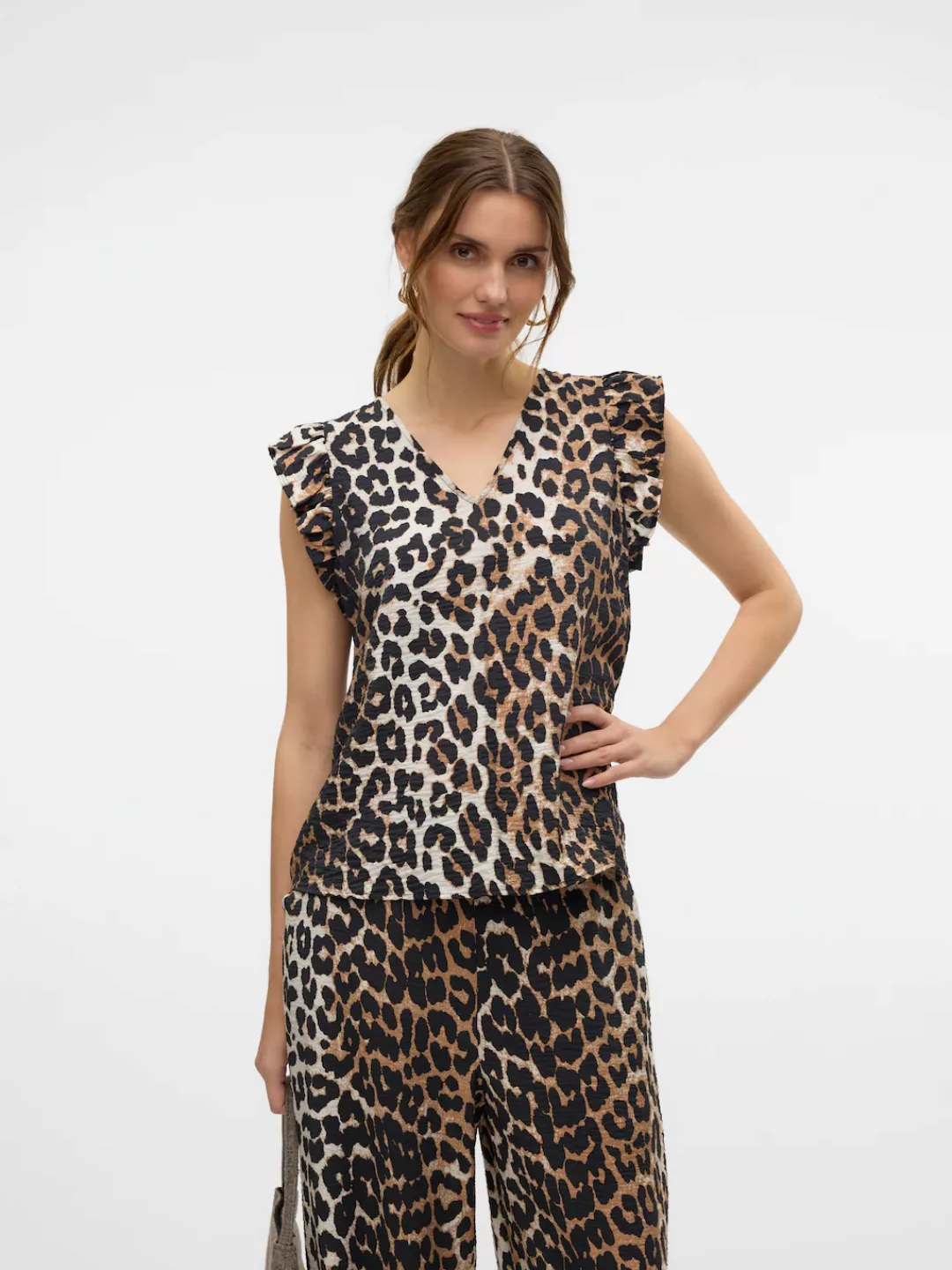 Vero Moda Blusentop "VMJOSIE SL V-NECK TOP WVN GA" günstig online kaufen