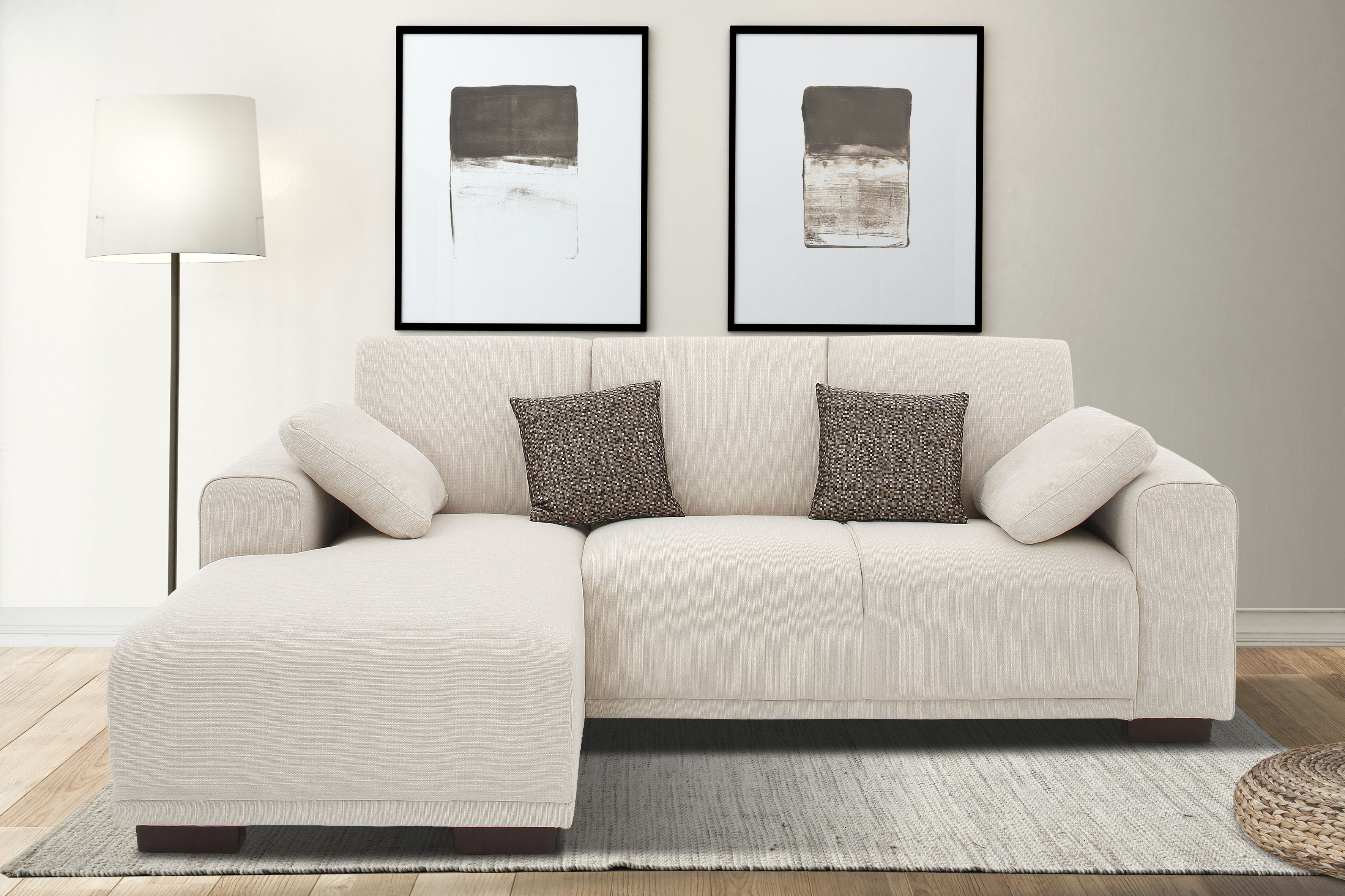 Home affaire Ecksofa "BORNHOLM L-Form mit Recamiere, Maße B/T/H: 234/162/85 günstig online kaufen