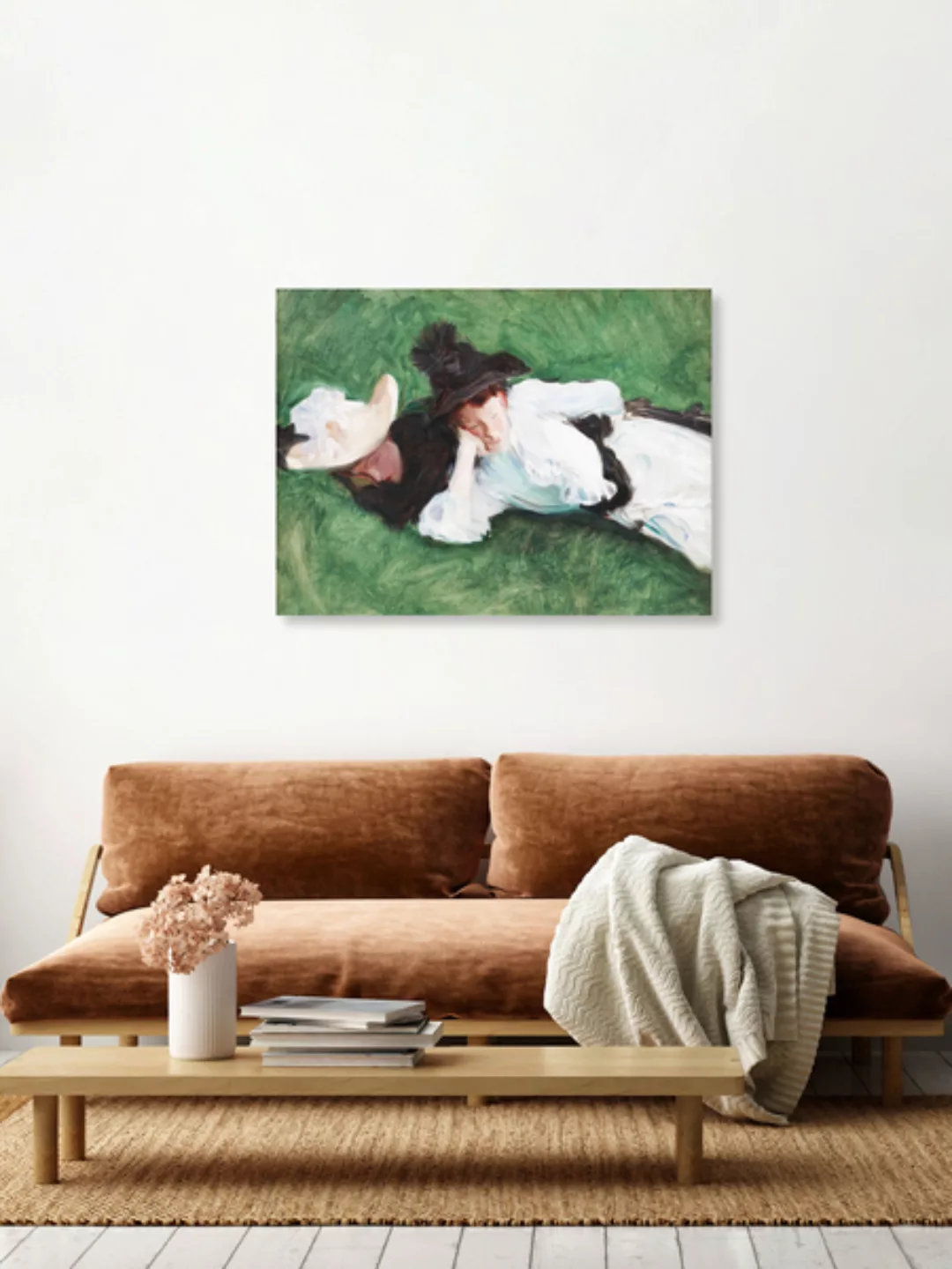 Poster / Leinwandbild - John Singer Sargent: Zwei Mädchen Auf Einem Rasen günstig online kaufen