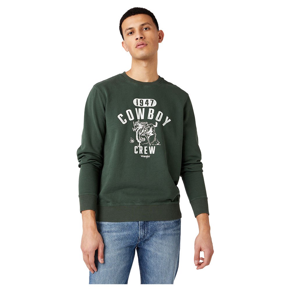 Wrangler Cowboy Crew Pullover XL Deep Forest günstig online kaufen