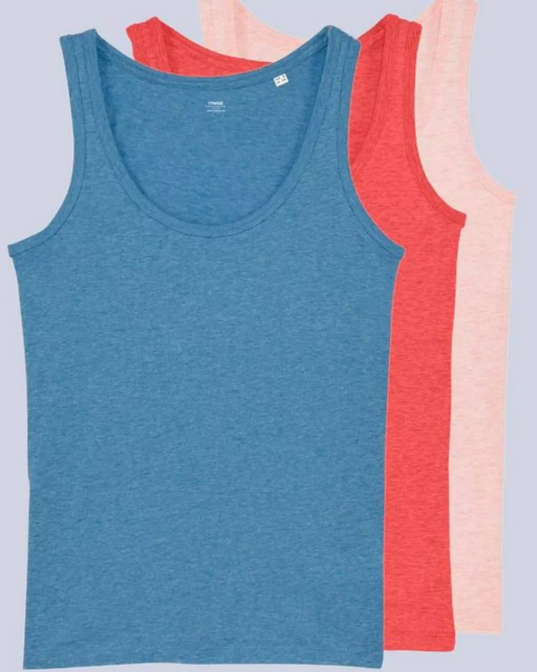 YTWOO Tanktop 3er Pack Tops, Damen, meliert, Bio Baumwolle, Farbkombination günstig online kaufen