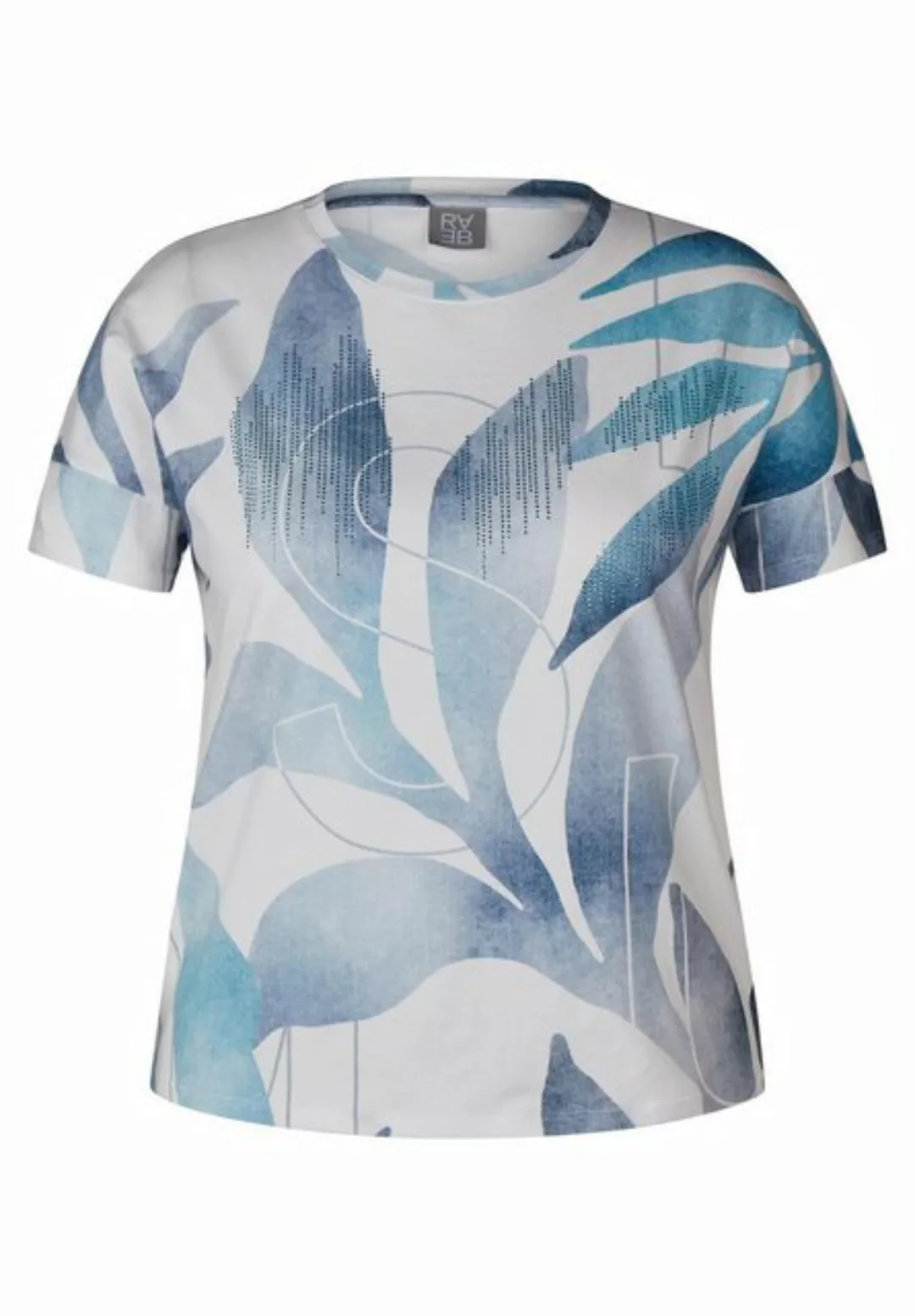 Rabe T-Shirt mit Allover-Muster und Schriftzug günstig online kaufen