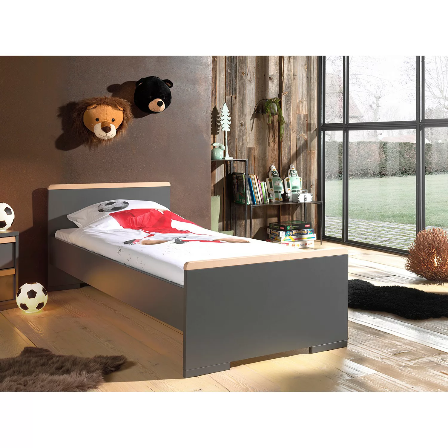 Vipack Jugendbett "London", (Made in Europe), Einzelbett mit Melamin-Oberfl günstig online kaufen