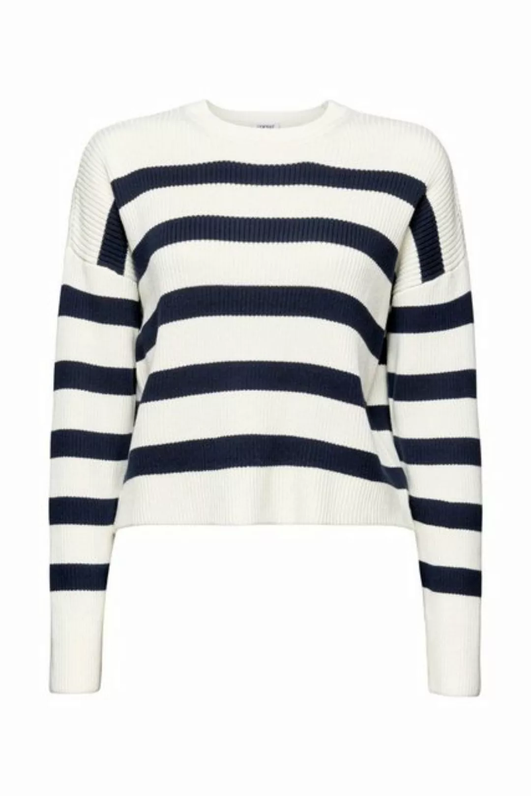 Esprit Rundhalspullover Langärmeliger Pullover mit Streifen günstig online kaufen