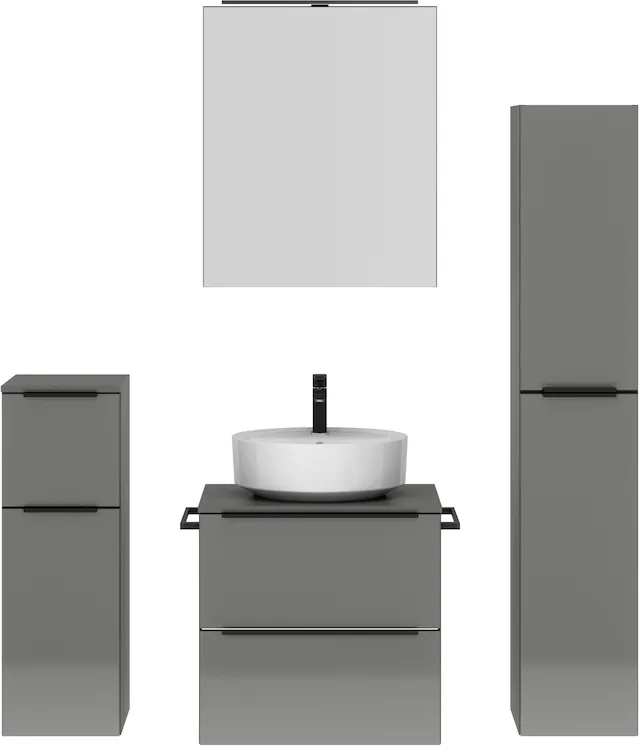 nobilia® Badmöbel-Set »Alvene«, (4 St., vormontiert, mit Soft-Close), inkl. günstig online kaufen