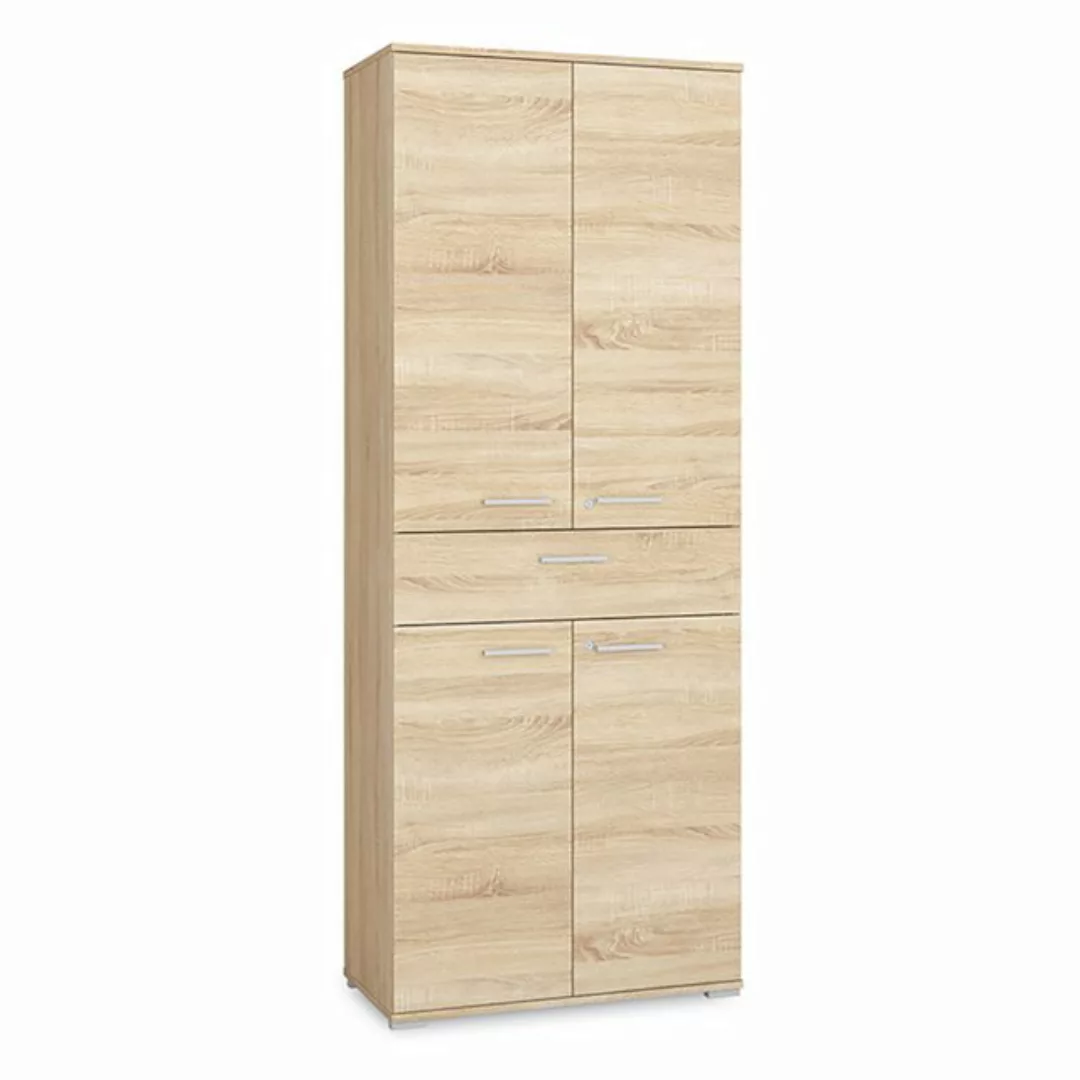 Lomadox Aktenschrank ORLEANS-131 Büro Schrank Eiche Türen abschließbar 79x2 günstig online kaufen