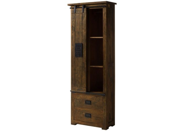 Massivmoebel24 Dreh-/Schwebetürenschrank (Schrank Mango 70x35x195 braun lac günstig online kaufen