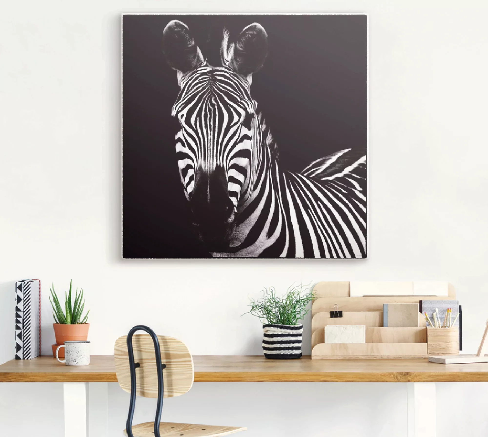 Artland Wandbild "Zebra II", Wildtiere, (1 St.), als Leinwandbild, Wandaufk günstig online kaufen