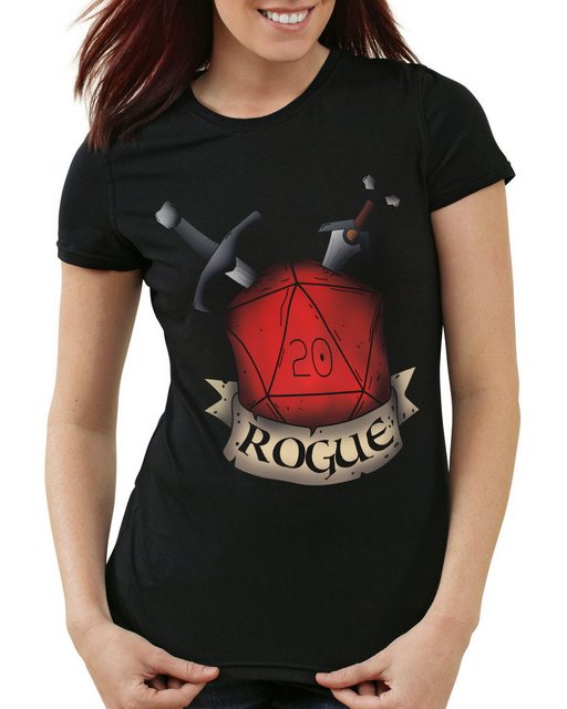 style3 T-Shirt Würfel Rogue dungeon and tabletop dragons d20 pen paper roll günstig online kaufen