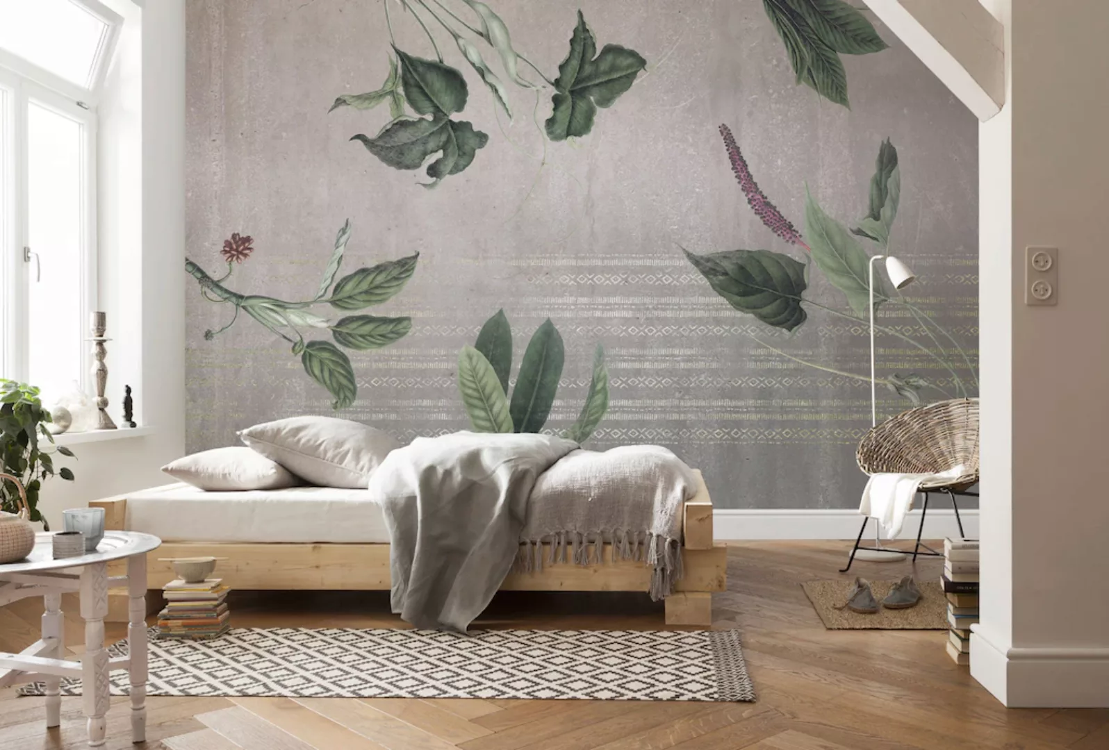 KOMAR Vlies Fototapete - Tropic Concrete - Größe 400 x 280 cm mehrfarbig günstig online kaufen