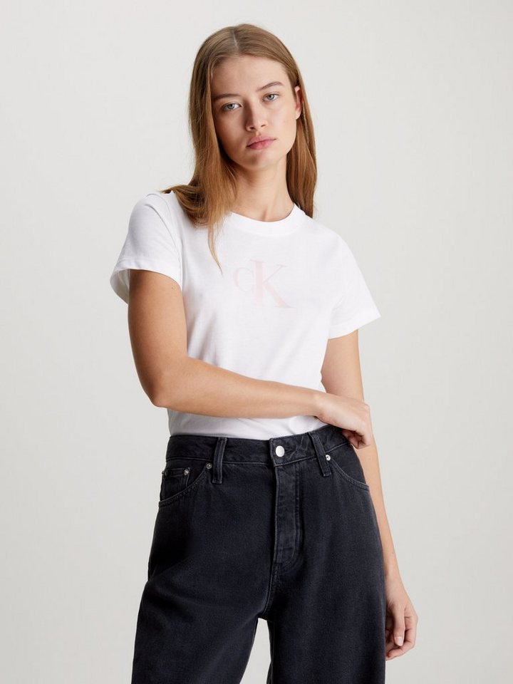 Calvin Klein Jeans T-Shirt mit Logomarkenlabel günstig online kaufen