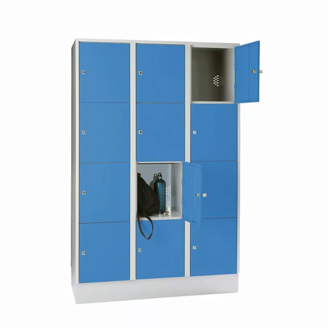 WOLF Garderobenschrank B: 1200 mm x T: 500 mm x H: 1800 mm enzianblau günstig online kaufen