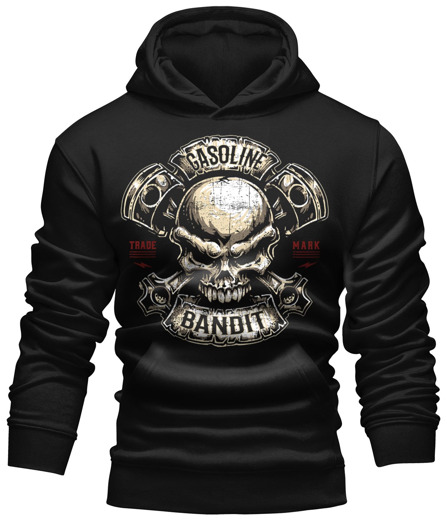 GASOLINE BANDIT® Kapuzensweatshirt Hoodie für Motorradfahrer günstig online kaufen