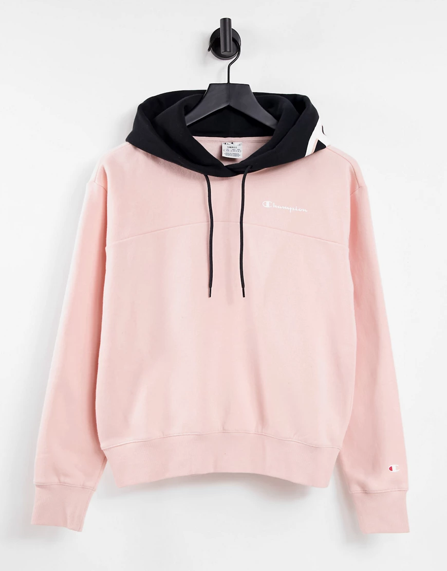 Champion – Sweatshirt in Rosa mit Kapuze günstig online kaufen