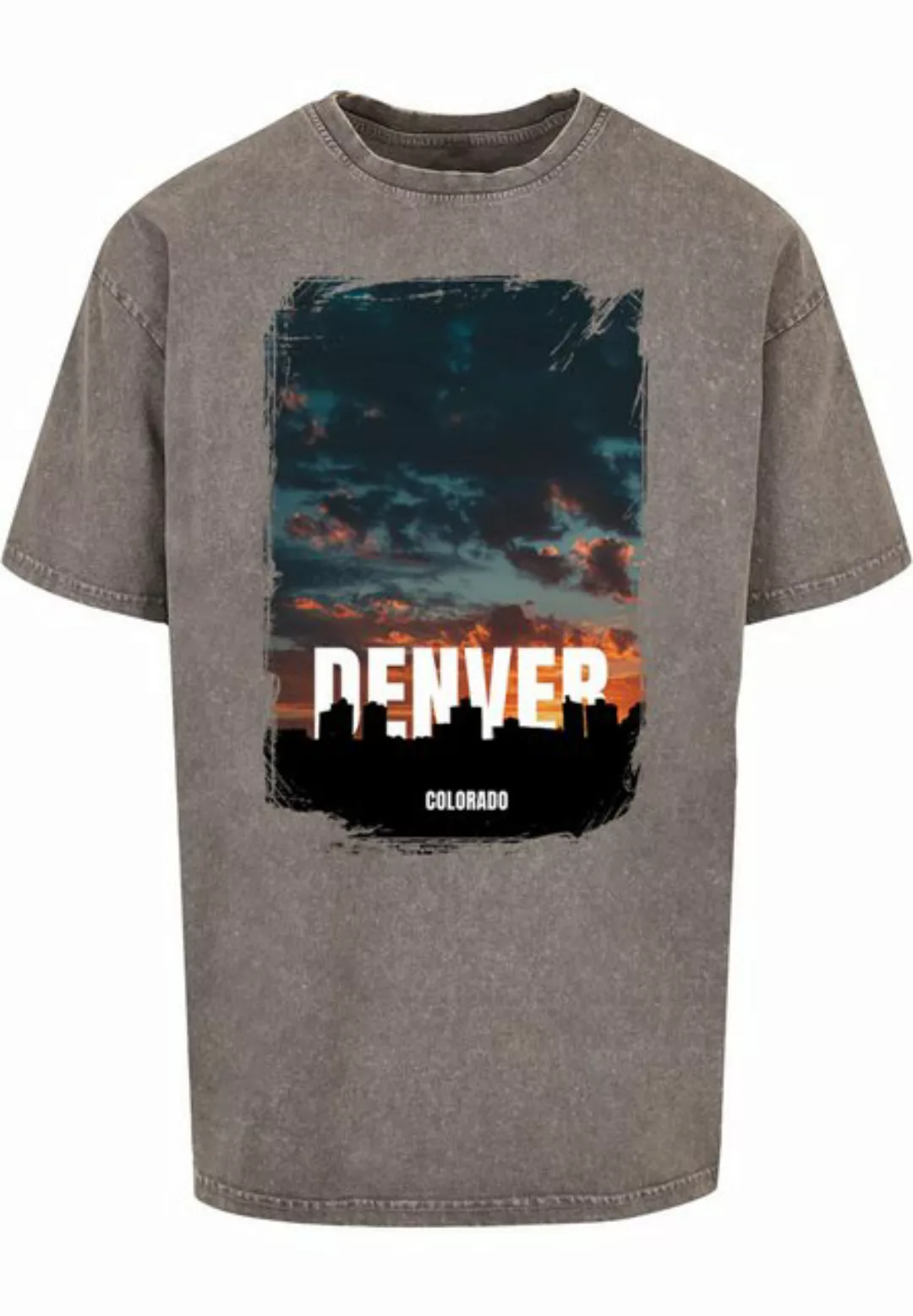 Merchcode T-Shirt Merchcode Herren Denver Acid Washed Heavy Oversize Tee (1 günstig online kaufen