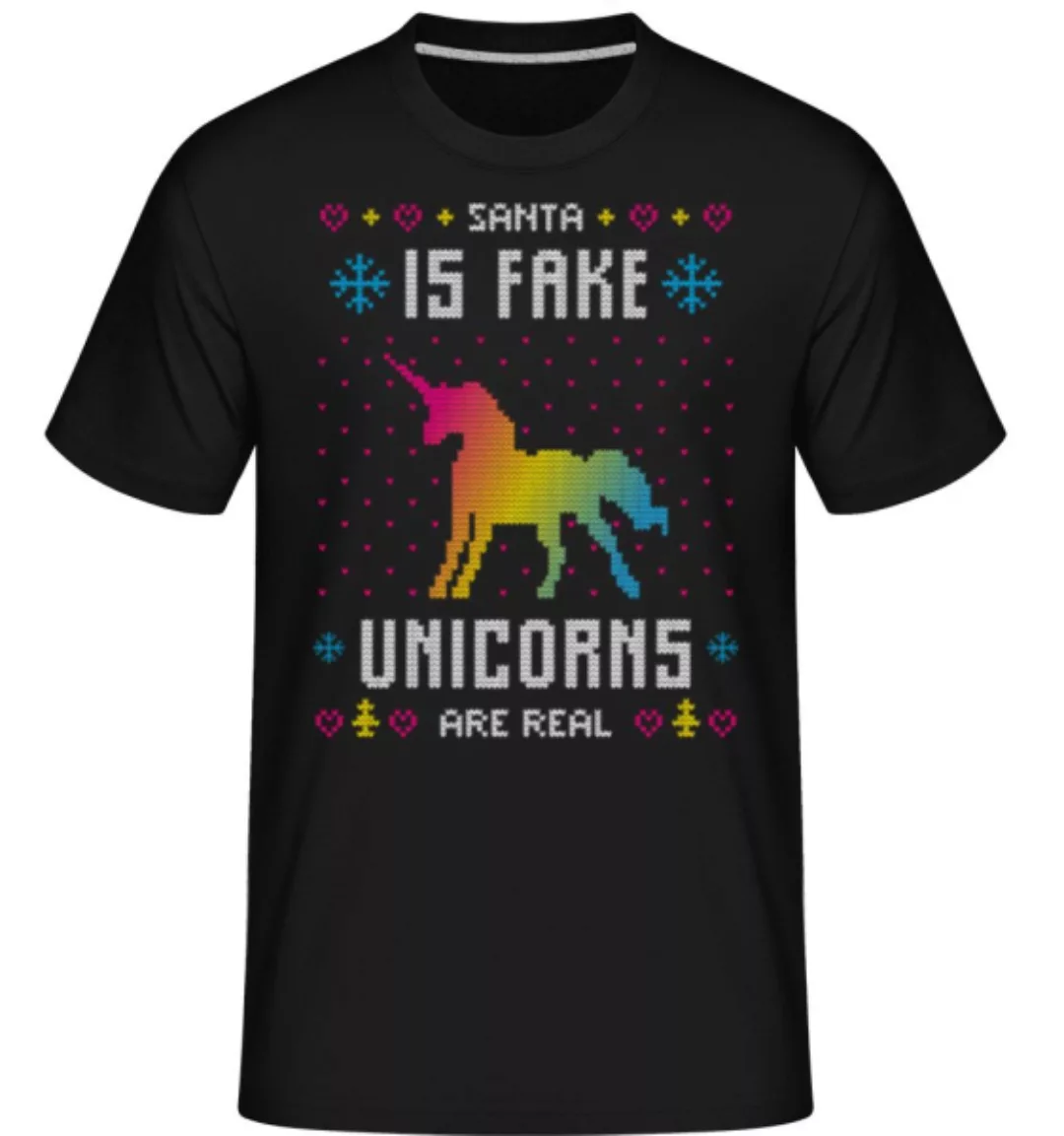 Santa Is Fake Unicorns Are Real · Shirtinator Männer T-Shirt günstig online kaufen