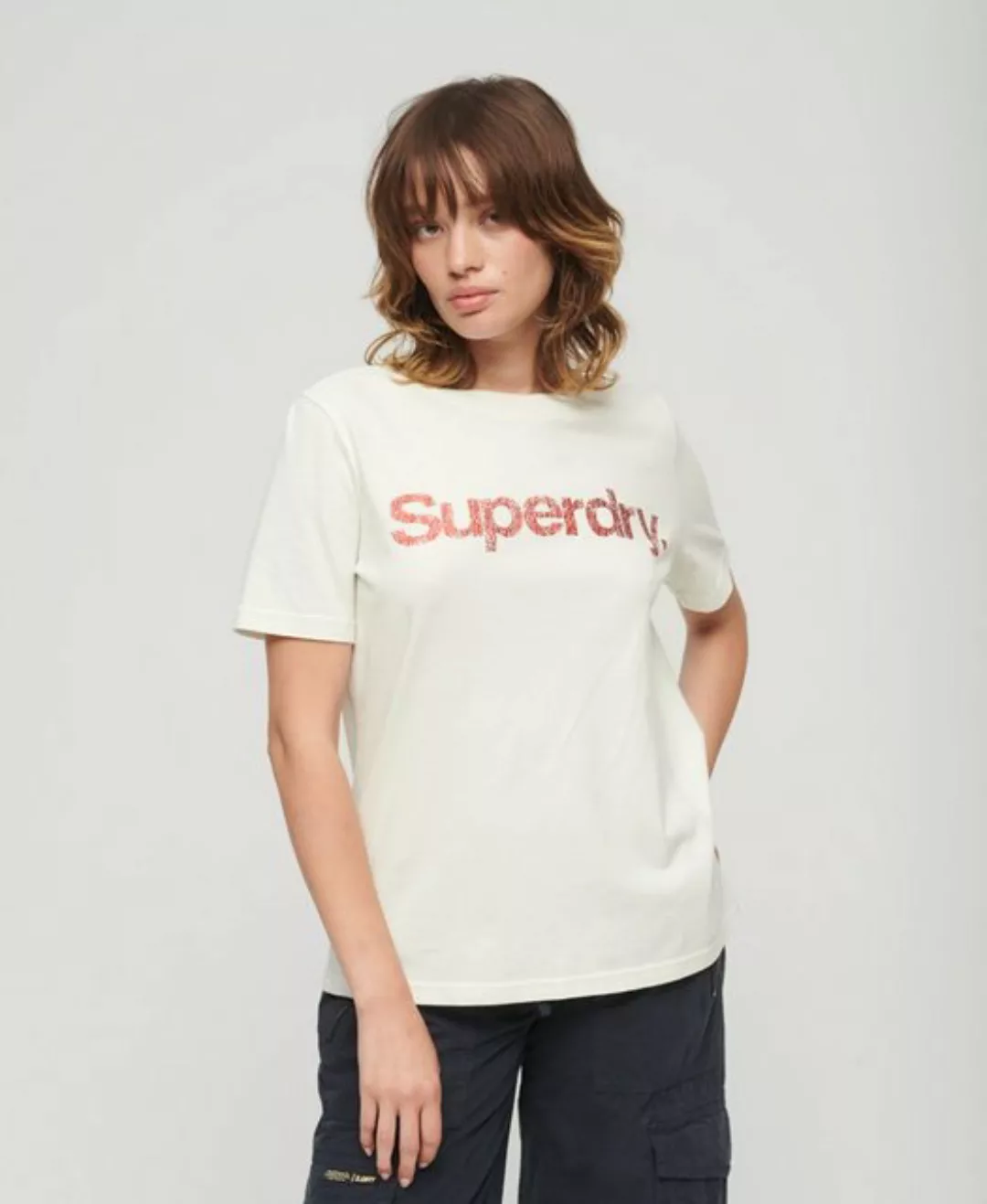 Superdry Rundhalsshirt METALLIC CORE LOGO T SHIRT günstig online kaufen