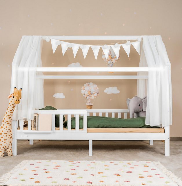 ALAVYA Home Kids Hausbett 90x200cm inkl. Ablage Rausfallschutz und Lattenro günstig online kaufen