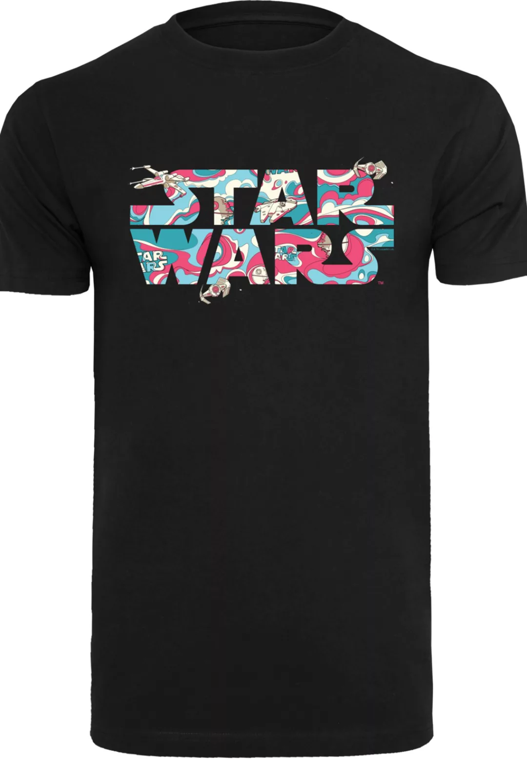 F4NT4STIC T-Shirt "Star Wars Wavy Ship Logo", Herren,Premium Merch,Regular- günstig online kaufen