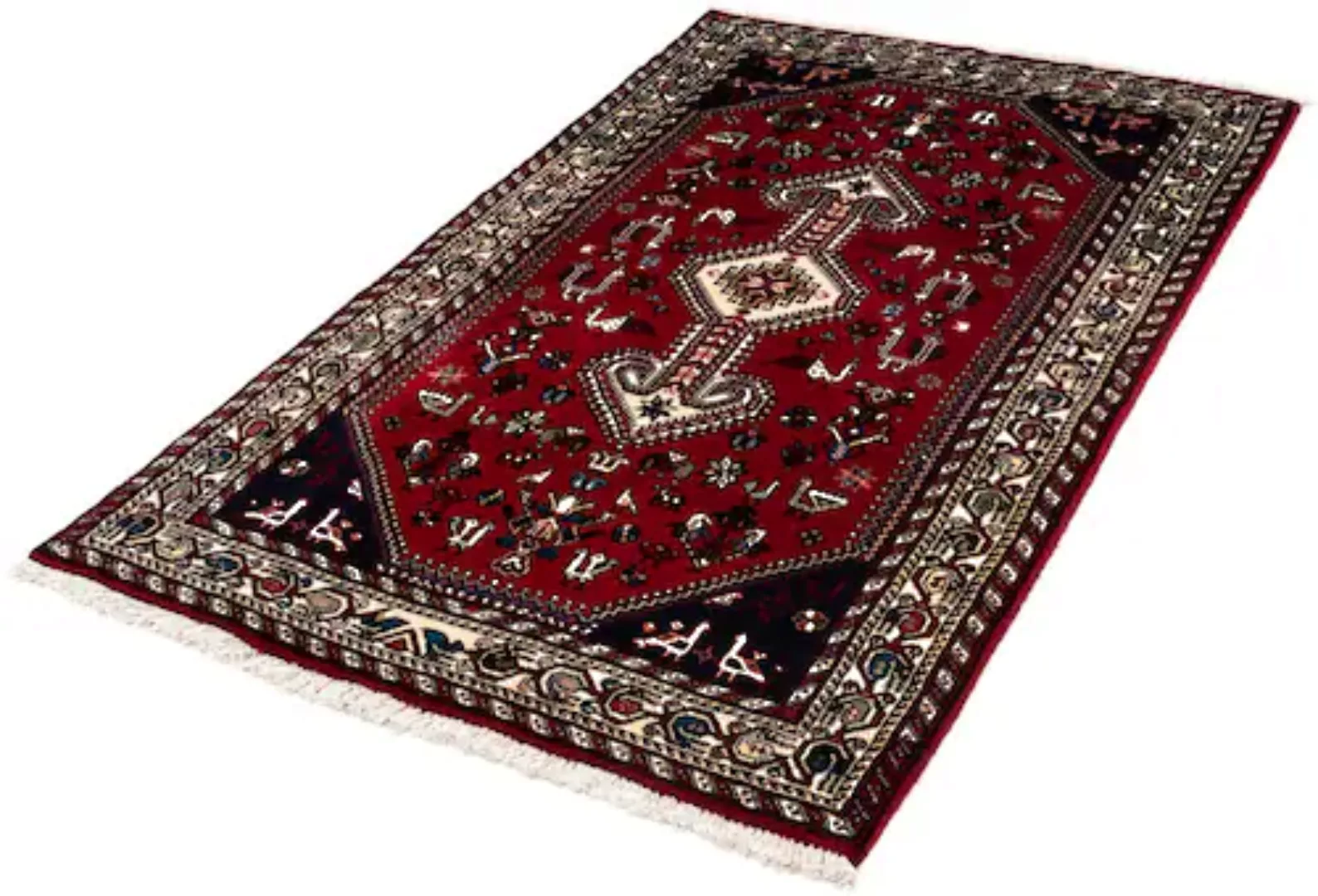 morgenland Wollteppich »Abadeh Medaillon Rosso scuro 149 x 106 cm«, rechtec günstig online kaufen
