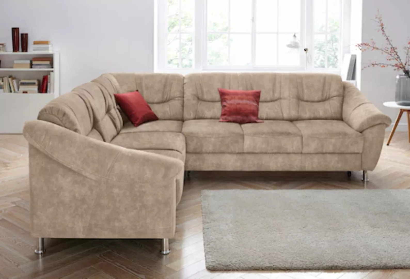 sit&more Ecksofa »Salsa L-Form«, mit Federkern, wahlweise mit Bettfunktion günstig online kaufen