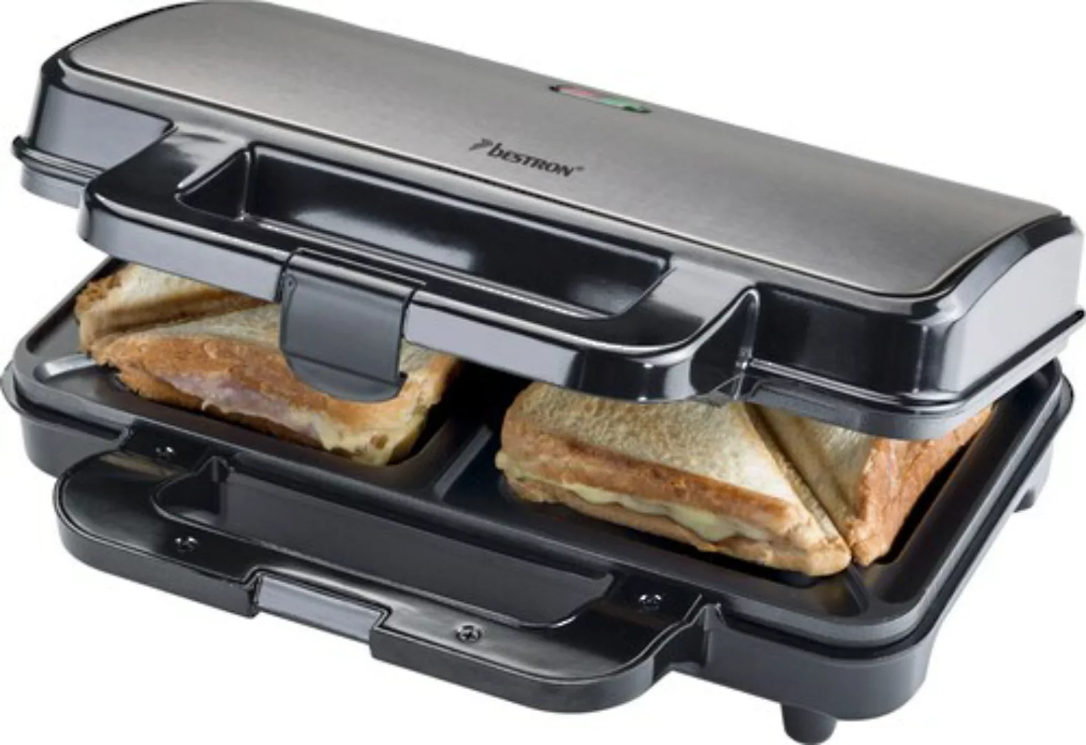 bestron Sandwichmaker »ASM90XLTG, XL für 2 Sandwiches, Antihaftbeschichtete günstig online kaufen